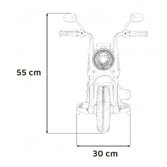 Motocicleta electrica CHOPPER FASTER AHL008, roti si scaun din plastic, 78x30x55 cm, putere 20W - Roz