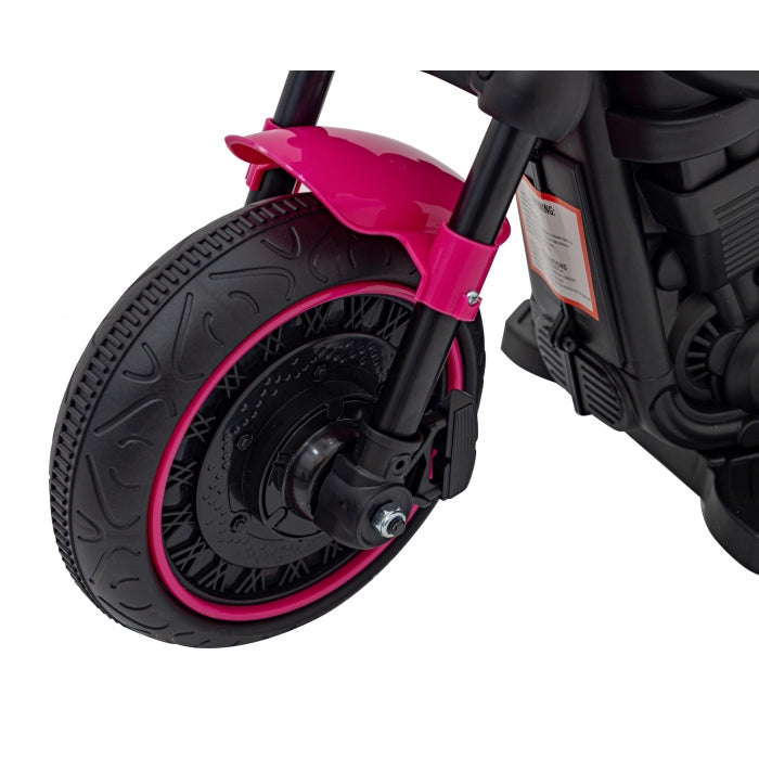 Motocicleta electrica CHOPPER FASTER AHL008, roti si scaun din plastic, 78x30x55 cm, putere 20W - Roz