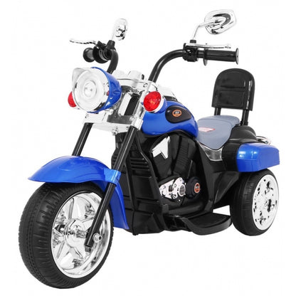 Motocicleta electrica CHOPPER NightBike TR1501, roti si scaun din plastic, 92x34x63 cm, putere 6V - Albastru