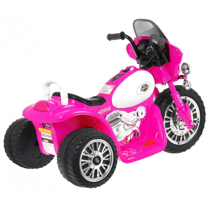 Motocicleta electrica CHOPPER JT568, roti si scaun din plastic, 79x46x54 cm, putere 20W - Roz