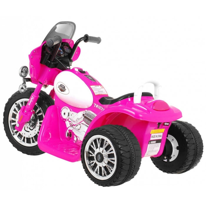 Motocicleta electrica CHOPPER JT568, roti si scaun din plastic, 79x46x54 cm, putere 20W - Roz
