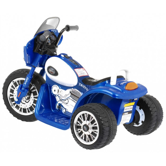 Motocicleta electrica CHOPPER JT568, roti si scaun din plastic, 79x46x54, putere 20W - Albastru
