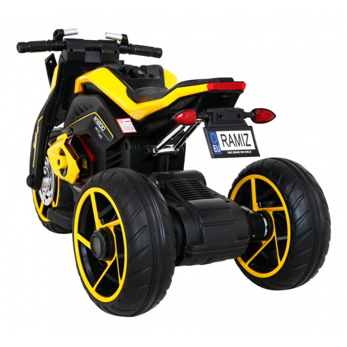 Motocicleta electrica FUTURE LL8001-A, roti EVA, scaun din plastic, 109x54x68 cm, putere 50W - Galben