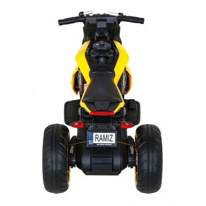 Motocicleta electrica FUTURE LL8001-A, roti EVA, scaun din plastic, 109x54x68 cm, putere 50W - Galben