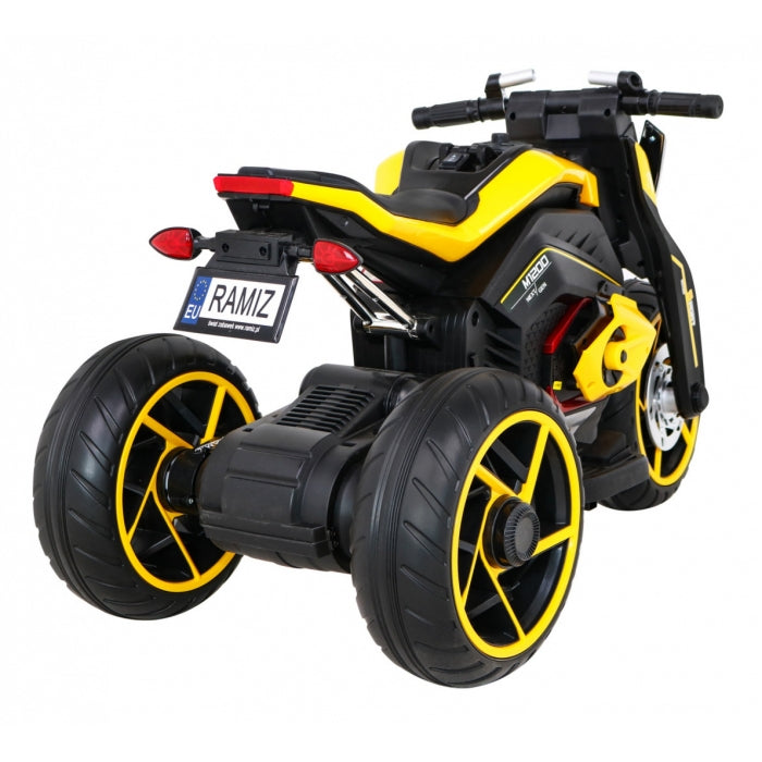 Motocicleta electrica FUTURE LL8001-A, roti EVA, scaun din plastic, 109x54x68 cm, putere 50W - Galben