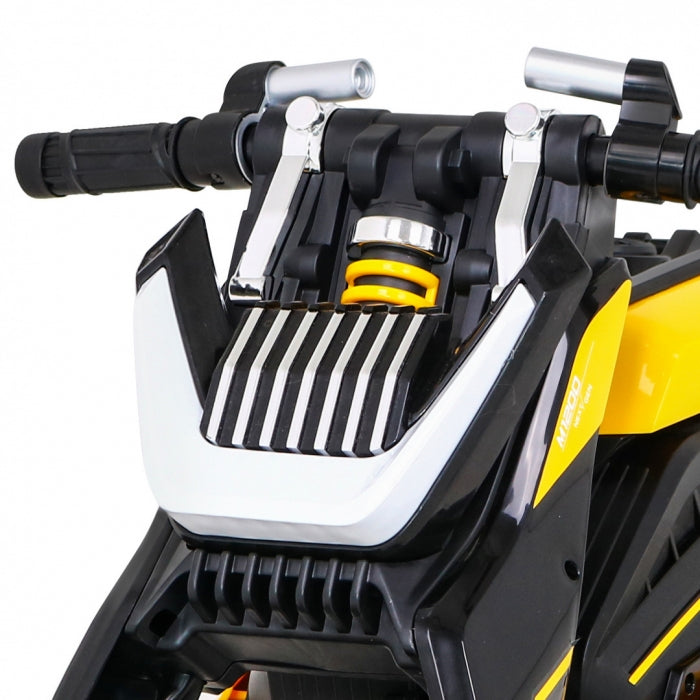 Motocicleta electrica FUTURE LL8001-A, roti EVA, scaun din plastic, 109x54x68 cm, putere 50W - Galben