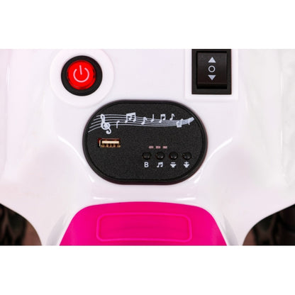 ATV electric The Fastest, roti si scaun din plastic, 70x43x44 cm, putere 25W - Roz