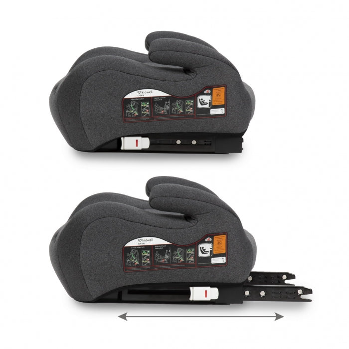Inaltator auto 125-150 cm cu ISOFIX Kidwell Ovan - Gray