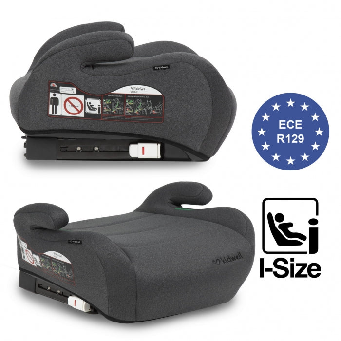 Inaltator auto 125-150 cm cu ISOFIX Kidwell Ovan - Gray