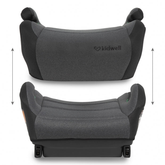 Inaltator auto 125-150 cm, cu ISOFIX Kidwell Ovan - Black Gray