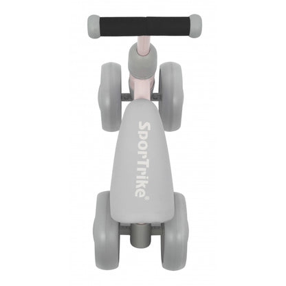 Bicicleta fara pedale cu 4 roti din plastic SporTrike - Roz