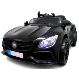 Masinuta electrica cu telecomanda si functie de balansare Cabrio Z6, 88x47x40 cm, varsta 1-4 ani, roti si scaun din plastic, putere 70W, R-Sport - Negru