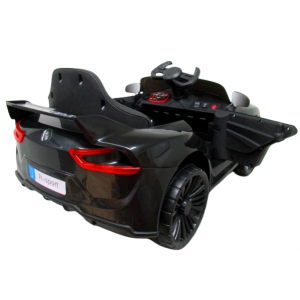 Masinuta electrica cu telecomanda si functie de balansare Cabrio Z6, 88x47x40 cm, varsta 1-4 ani, roti si scaun din plastic, putere 70W, R-Sport - Negru