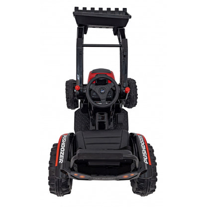 Excavator electric cu brat mobil HL389, roti EVA, scaun tapitat, 124x65x65 cm, putere 70W - Rosu