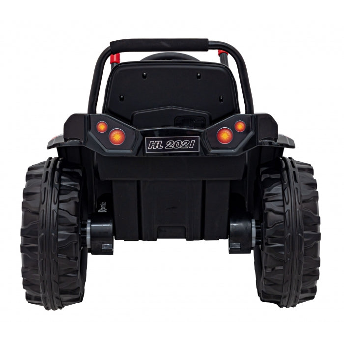 Excavator electric cu brat mobil HL389, roti EVA, scaun tapitat, 124x65x65 cm, putere 70W - Rosu