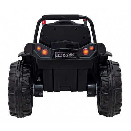 Excavator electric cu brat mobil HL389, roti EVA, scaun tapitat, 124x65x65 cm, putere 70W - Rosu