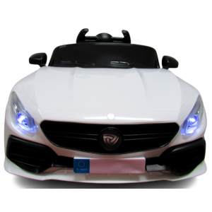 Masinuta electrica cu telecomanda si functie de balansare Cabrio Z6, 88x47x40 cm, varsta 1-4 ani, roti si scaun din plastic, putere 70W, R-Sport - Alb