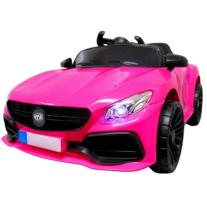 Masinuta electrica cu telecomanda si functie de balansare Cabrio Z6, 88x47x40 cm, varsta 1-4 ani, roti si scaun din plastic, putere 70W, R-Sport - Roz