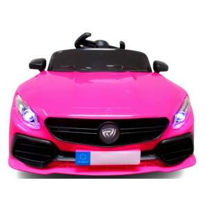 Masinuta electrica cu telecomanda si functie de balansare Cabrio Z6, 88x47x40 cm, varsta 1-4 ani, roti si scaun din plastic, putere 70W, R-Sport - Roz