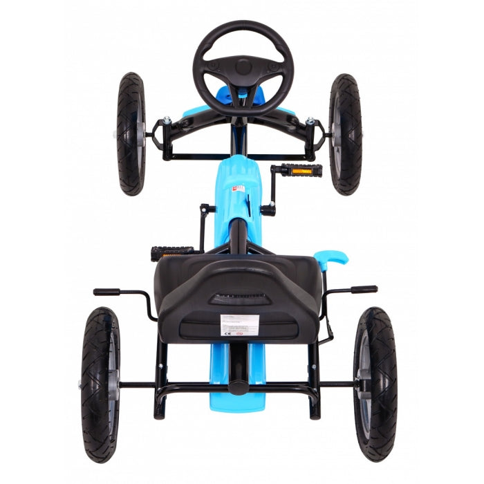 Kart cu pedale si roti gonflabile, varsta 3 ani+, 113x60x65 cm, Gokart STAR - Albastru