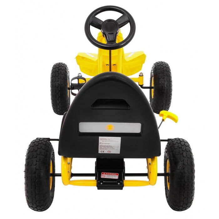 Kart cu pedale si roti gonflabile, varsta 3 ani+, 114x59x63 cm, Gokart CHAMPION - Galben