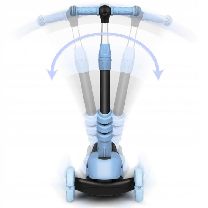 Trotineta 3 in 1 cu roti cu LED Ricokids Todi 765401 - Albastru