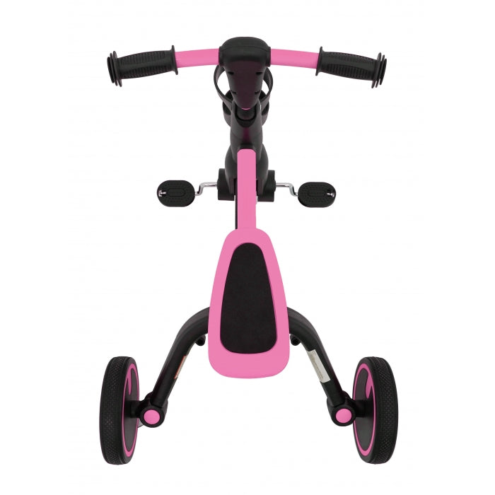 Tricicleta cu pedale 3 in 1 si roti din cauciuc SporTrike - Roz