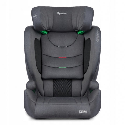 Scaun auto cu ISOFIX Nukido Louis Soft, Grupa 100-150 cm (15-36 Kg), i-Size, omologare R129 - Negru Gri