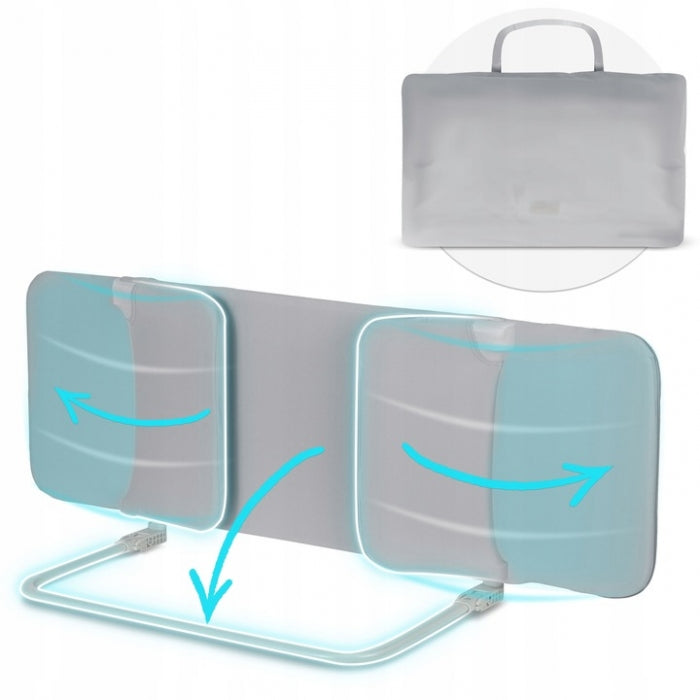 Bariera de protectie pentru pat 150 x 44 x 41 cm Nukido 722600 -Gri