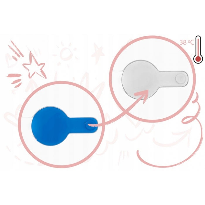 Cadita de baie cu dop de scurgere, suport cu insertie si termometru Ricokids RK-282 - Roz