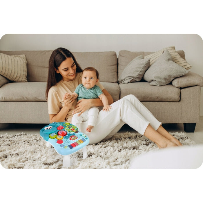 Antemergator 4 in 1 cu diverse activitati si sunete Ricokids 781500 - Albastru