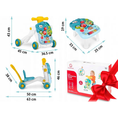 Antemergator 4 in 1 cu diverse activitati si sunete Ricokids 781500 - Albastru