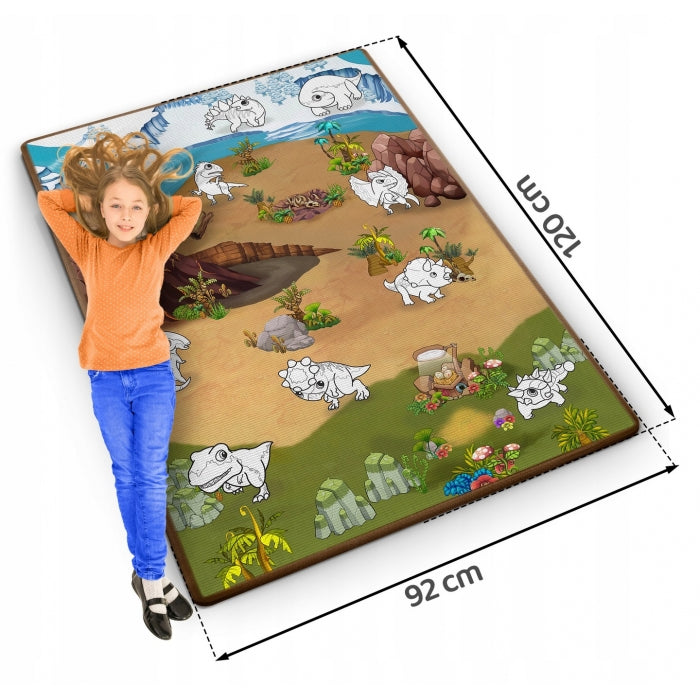 Salteluta de joaca 120 x 92 x 0.3 cm Ricokids RK-343 - Dino