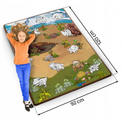 Salteluta de joaca 120 x 92 x 0.3 cm Ricokids RK-343 - Dino