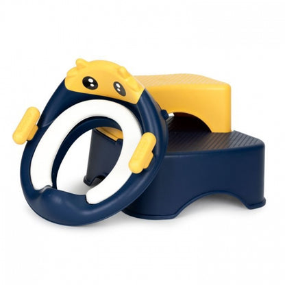 Reductor toaleta cu scara pentru copii Ecotoys HA-P17-18 - Bleumarin