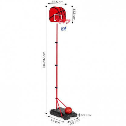 Cos de baschet pentru copii cu minge inclusa si inaltime reglabila Ecotoys HC629422