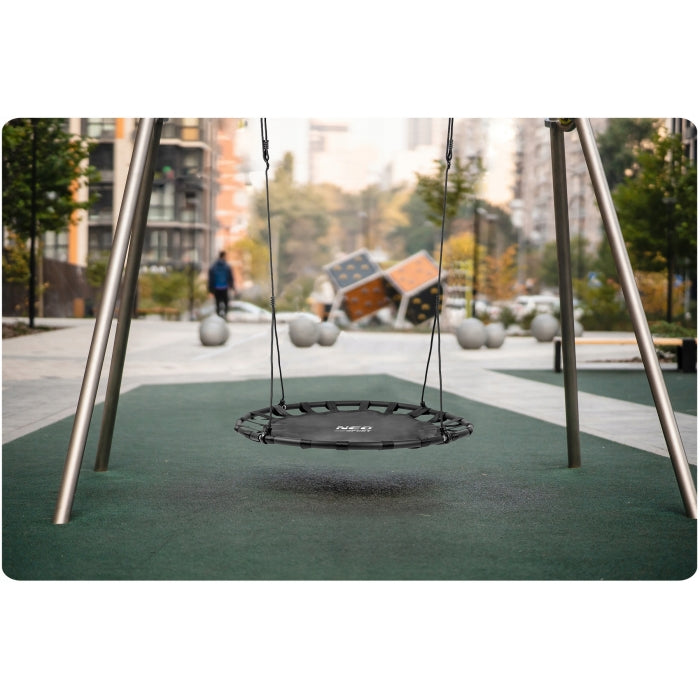 Leagan tip cuib pentru copii XXL, 120 cm, 150 kg, Neo-Sport 1032, Negru