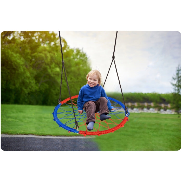 Leagan tip cuib pentru copii XXL, 95 cm, 150 kg, Neo-Sport 1070, Rosu Albastru