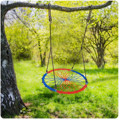 Leagan tip cuib pentru copii XXL, 95 cm, 150 kg, Neo-Sport 1070, Rosu Albastru