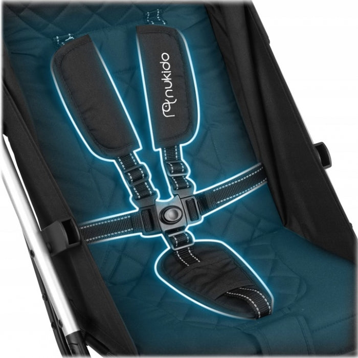 Carucior sport pentru copii, 78 x 33 x 104 cm, Nukido Paseo 716000 - Negru