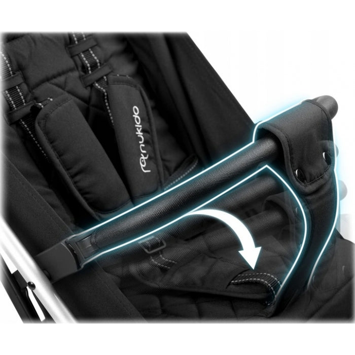 Carucior sport pentru copii, 78 x 33 x 104 cm, Nukido Paseo 716000 - Negru