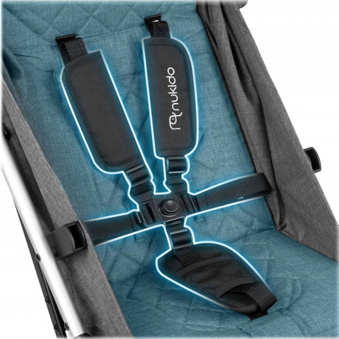 Carucior sport pentru copii, 78 x 33 x 104 cm, Nukido Paseo 716002 - Gri