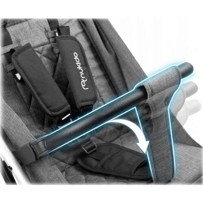 Carucior sport pentru copii, 78 x 33 x 104 cm, Nukido Paseo 716002 - Gri