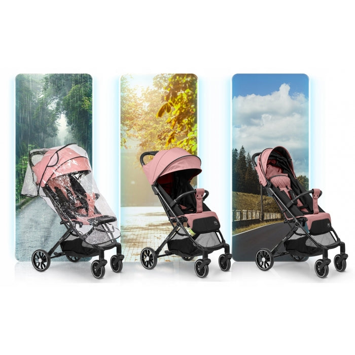 Carucior sport pentru copii, 78 x 33 x 104 cm, Nukido Paseo 716004 - Roz