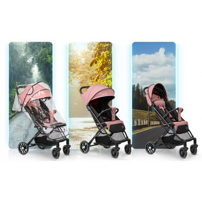 Carucior sport pentru copii, 78 x 33 x 104 cm, Nukido Paseo 716004 - Roz