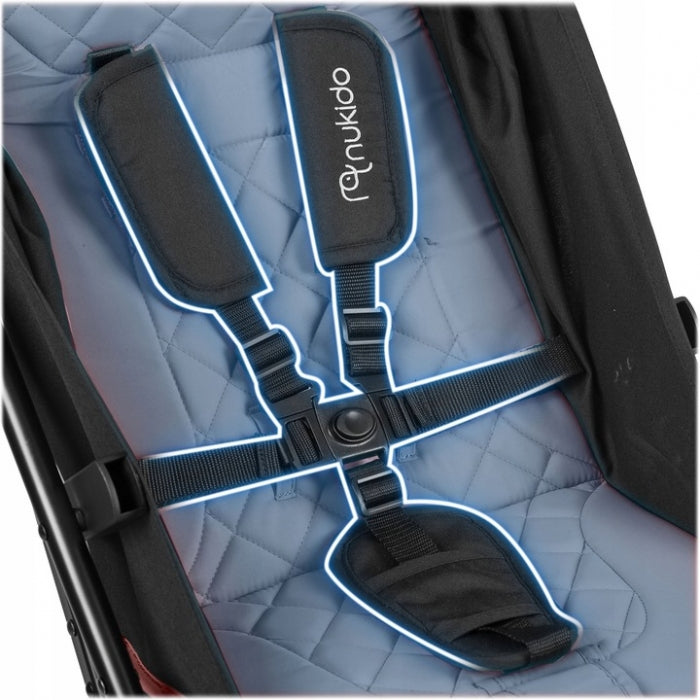 Carucior sport pentru copii, 78 x 33 x 104 cm, Nukido Paseo 716004 - Roz