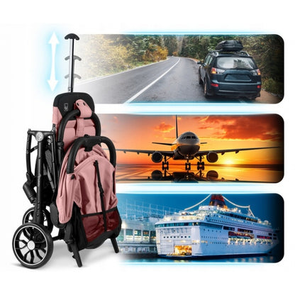 Carucior sport pentru copii, 78 x 33 x 104 cm, Nukido Paseo 716004 - Roz