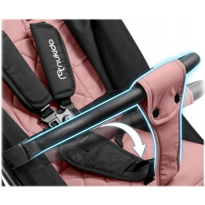Carucior sport pentru copii, 78 x 33 x 104 cm, Nukido Paseo 716004 - Roz