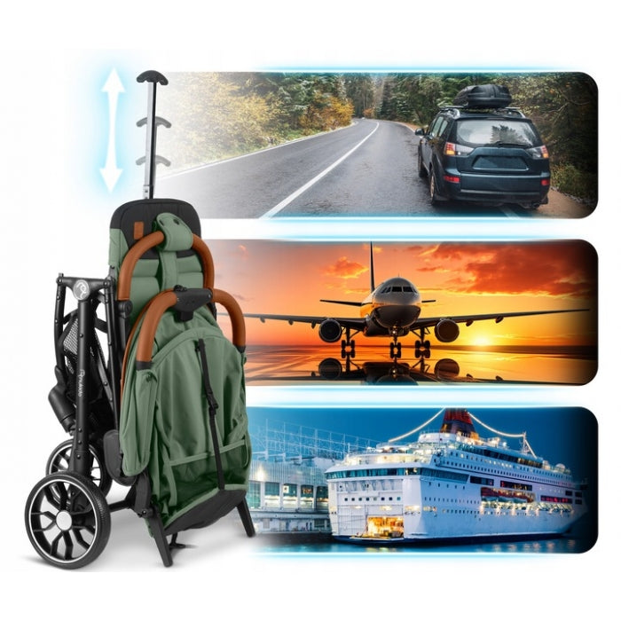 Carucior sport pentru copii, 78 x 33 x 104 cm, Nukido Paseo 716005 - Verde