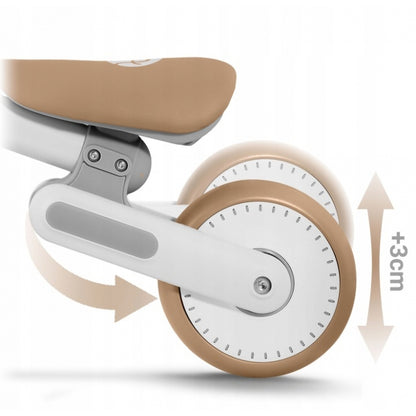 Bicicleta fara pedale pentru copii, 51 x 18.5 x 36 cm, roti EVA, Nukido NK-603 - Alb